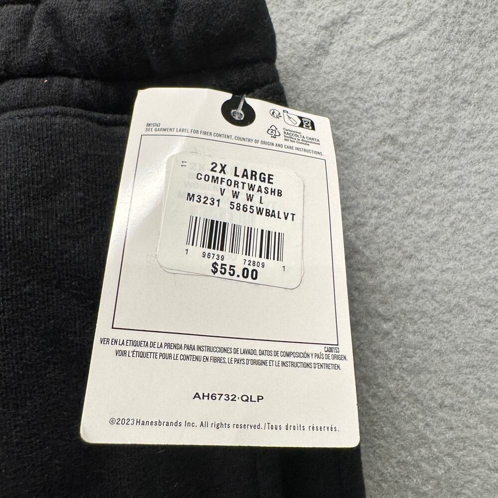 Champion Sweatpants Womens 2XL Black Comfort Wash Straight Leg + Pockets NEW $55 - Picture 6 of 11